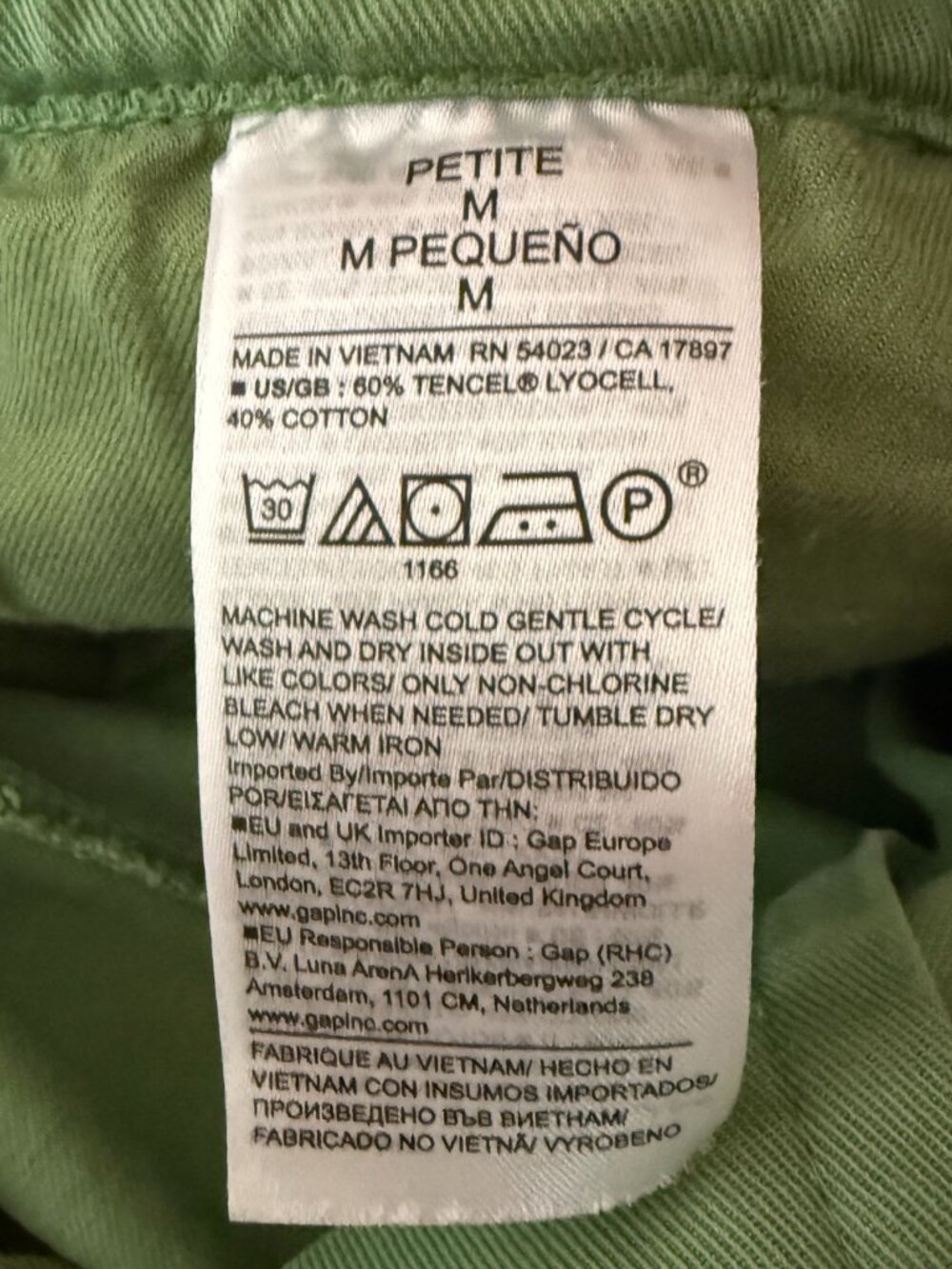 Banana Republic The Everyday Wide-Leg Pant, M Petite, Jungle Fern Green - Picture 4 of 8